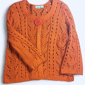 Cato Women's Orange Cardigan. Size Large
